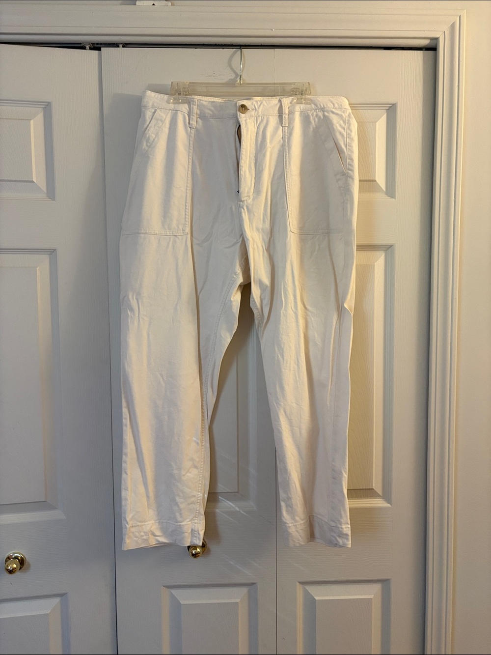Old Navy White Cropped Painter’s Style Pants